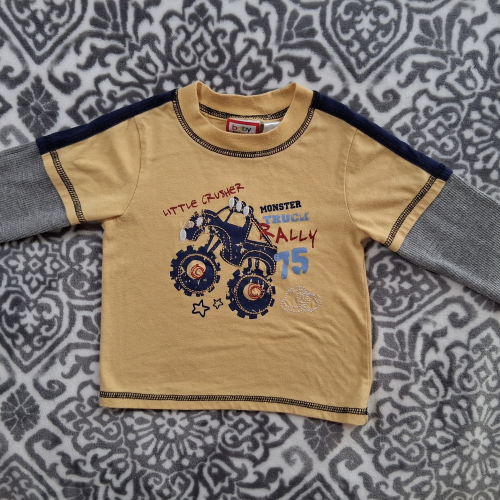 Monster Truck Rally Long Sleeve Baby Tee